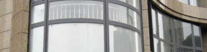 弧形阳台窗换断桥铝窗户